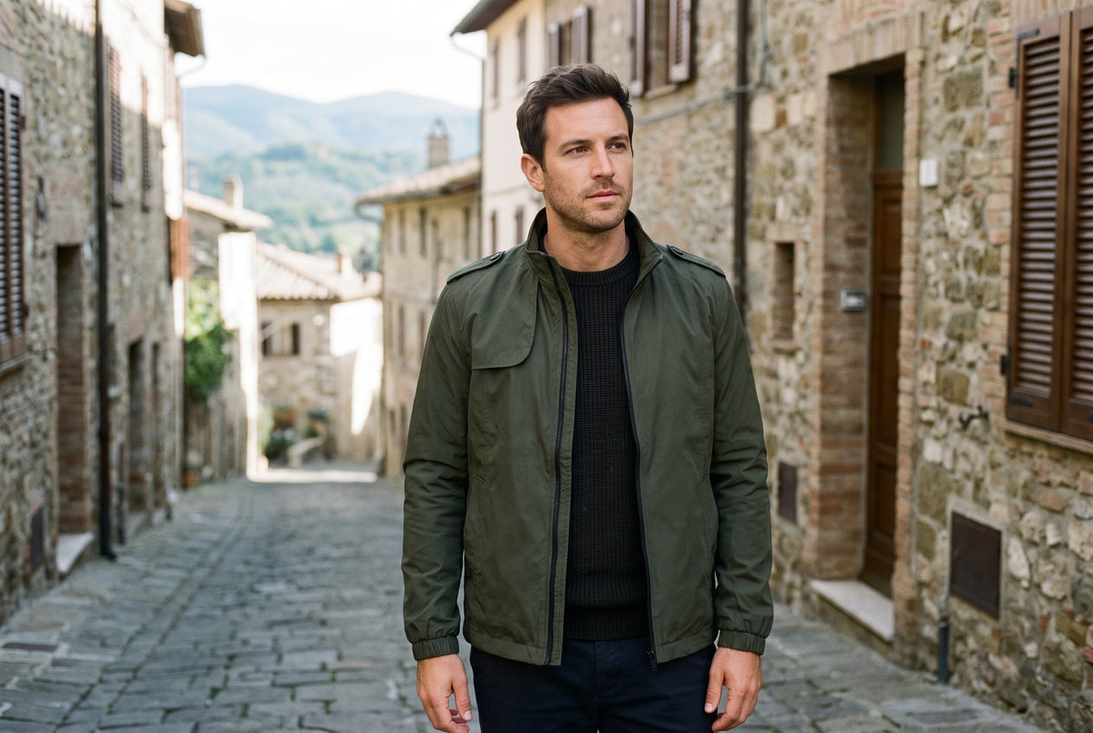 Arona Stand-Collar Bomber Jacket