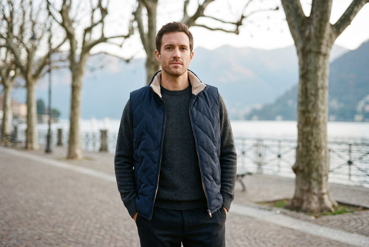 Arpino Sherpa-Lined Quilted Gilet
