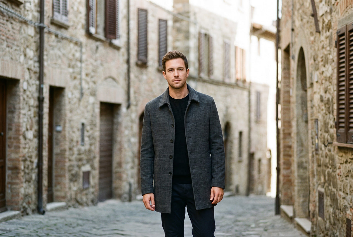 Cherasco Check Car Coat