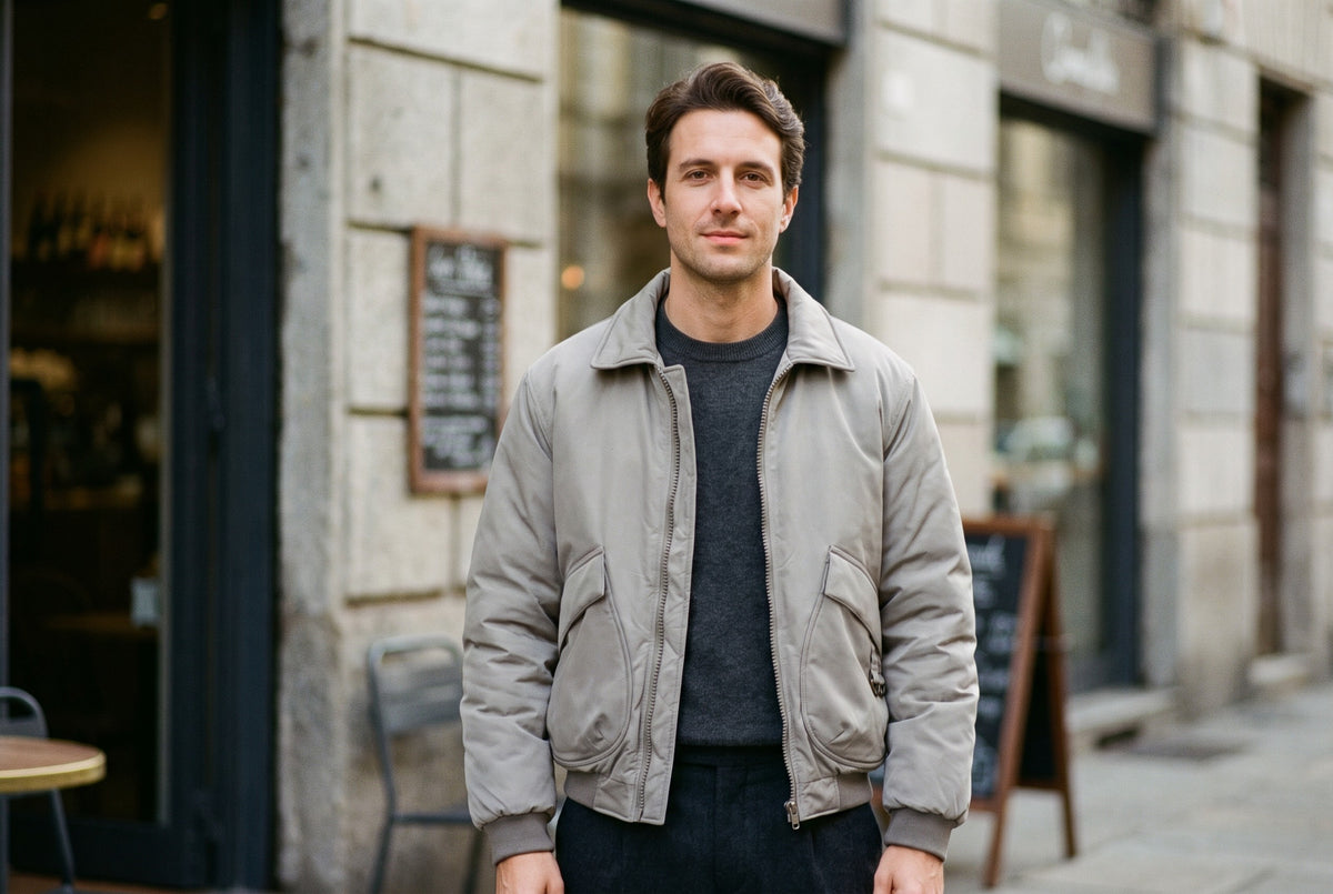 Cumiana Collared Padded Bomber Jacket