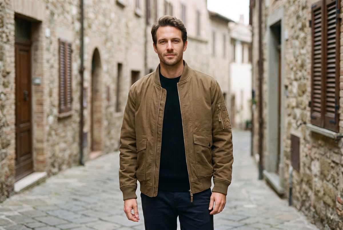 Gatteo Quilt-Lined Bomber Jacket