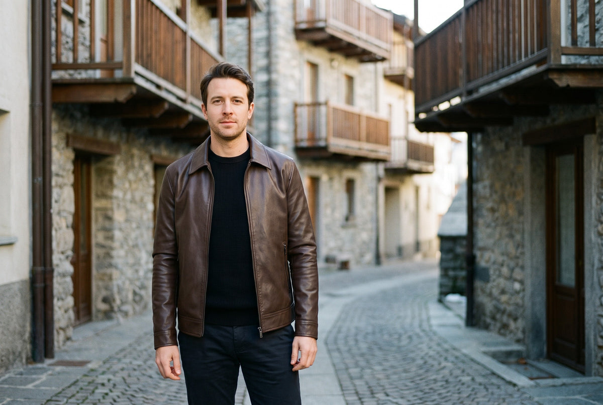 Medesano Quilt-Lined Leather Jacket