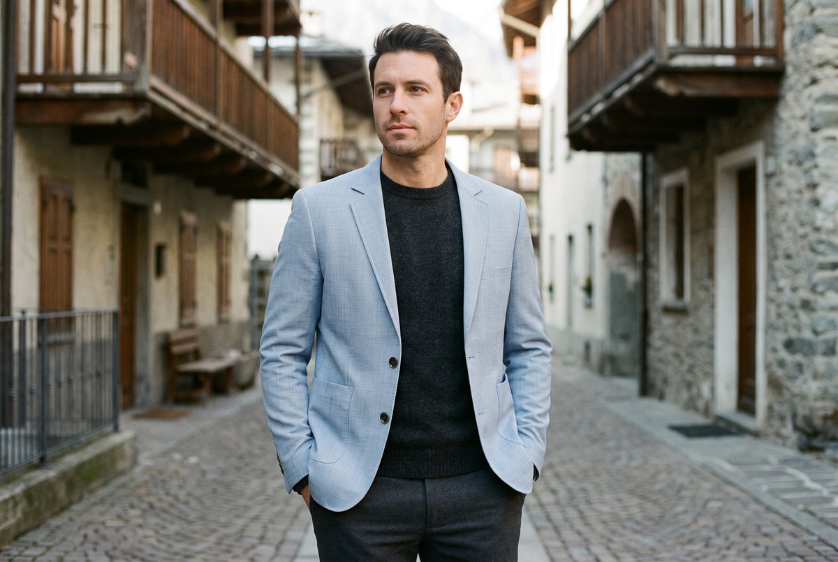 Osimo Textured Patch-Pocket Blazer