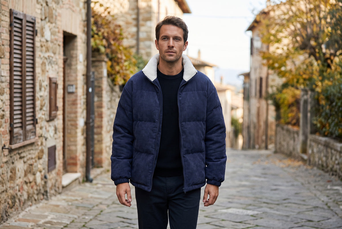 Pescara Fleece-Lined Corduroy Puffer