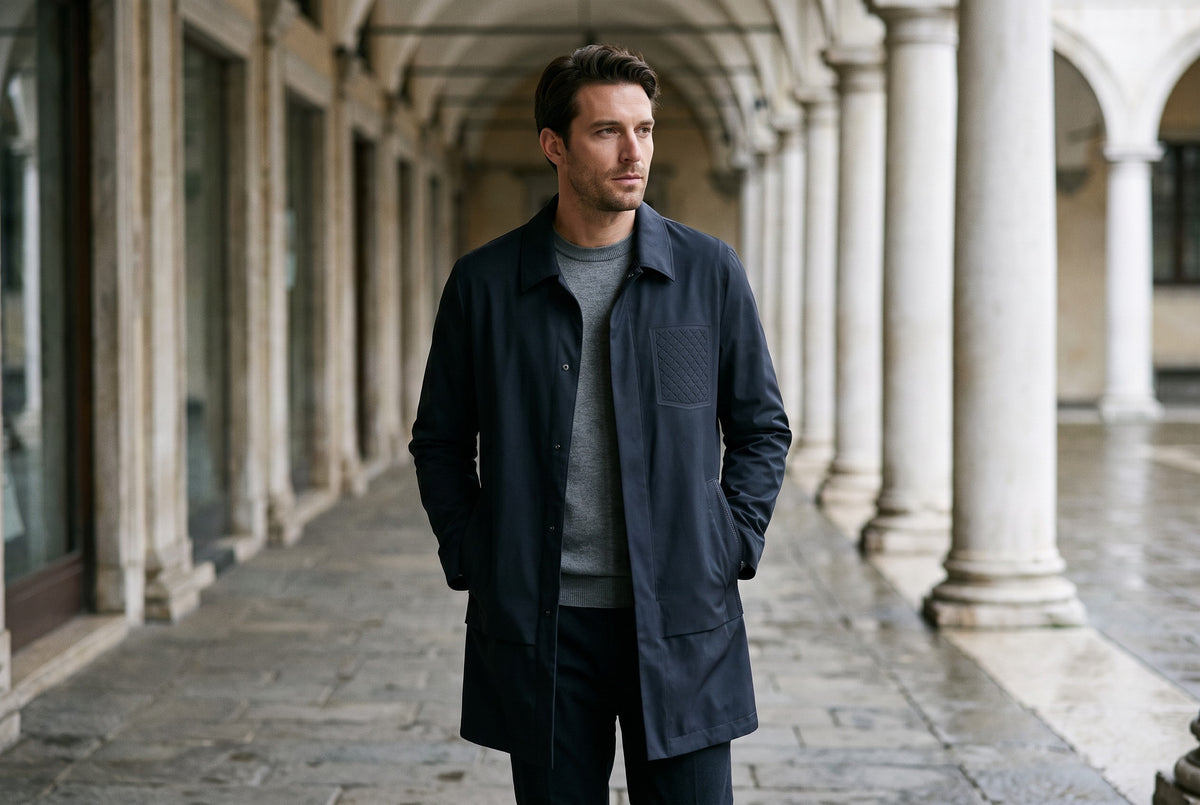 Rosolina Concealed-Placket Car Coat