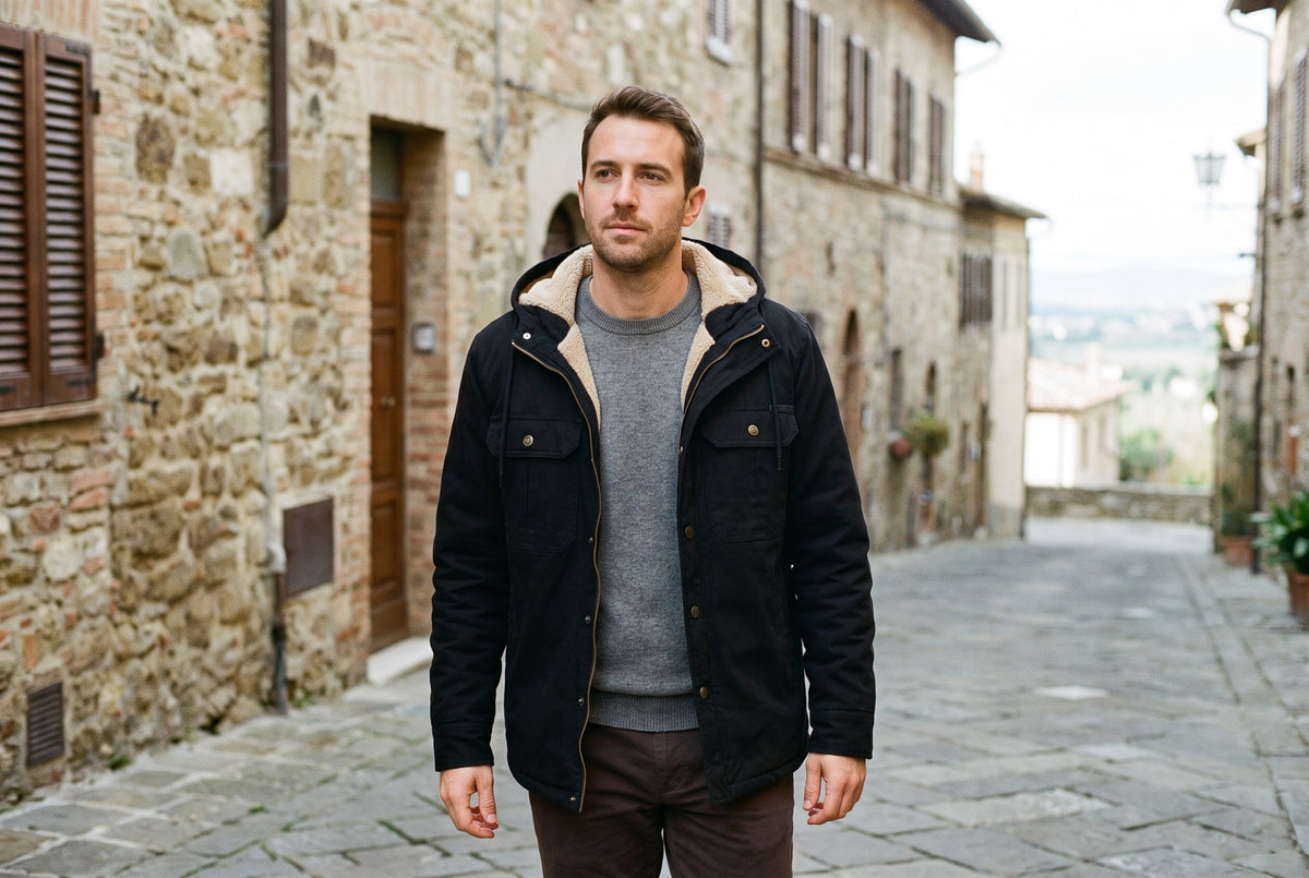 Rubiera Fleece-Lined Hooded Shirt Jacket