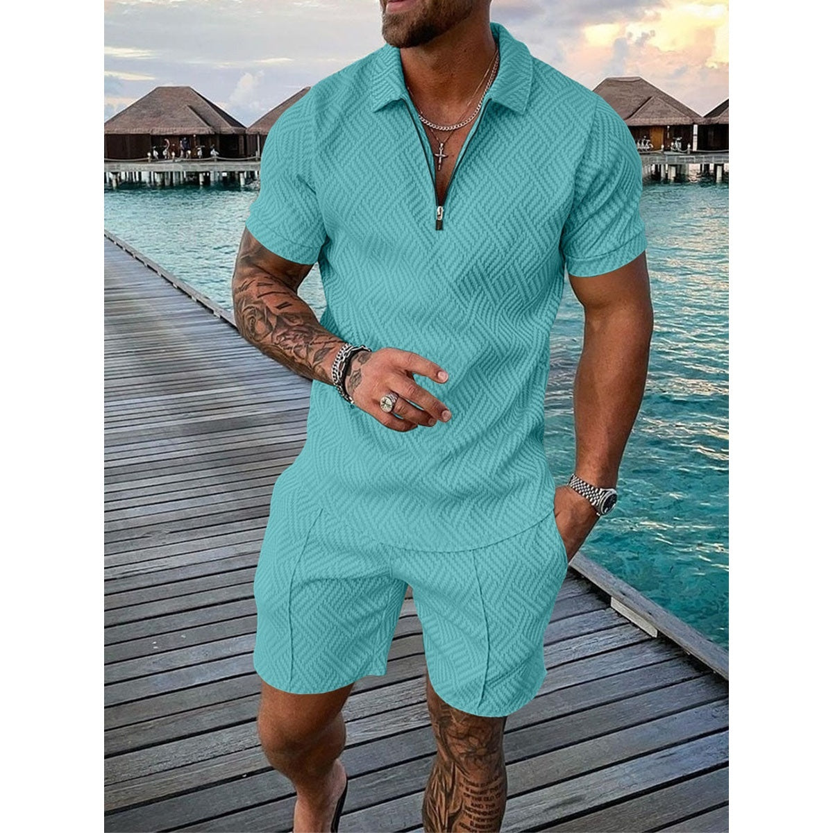 Olbia Zip Polo Set - lifestyle 4