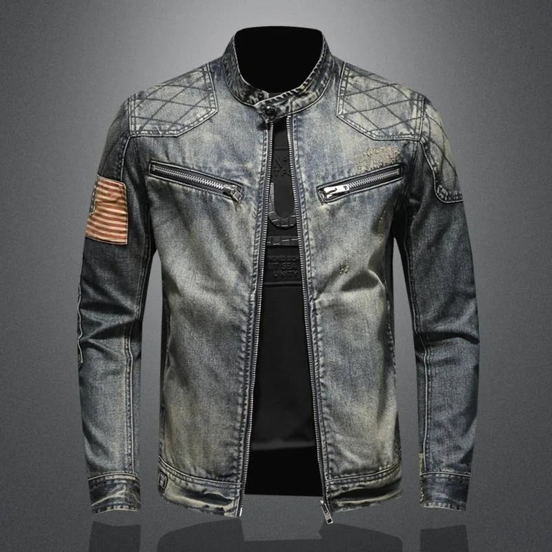 Adria Quilted-Shoulder Denim Jacket - photo 2