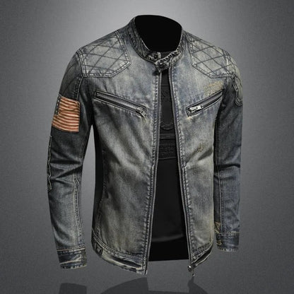 Adria Quilted-Shoulder Denim Jacket - photo 3
