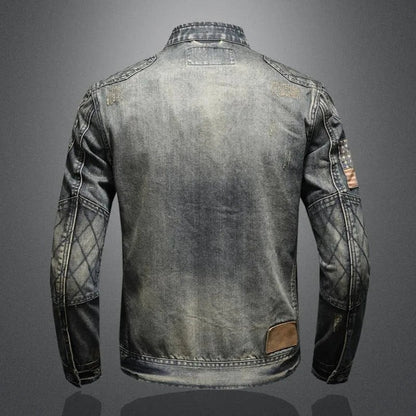 Adria Quilted-Shoulder Denim Jacket - photo 4
