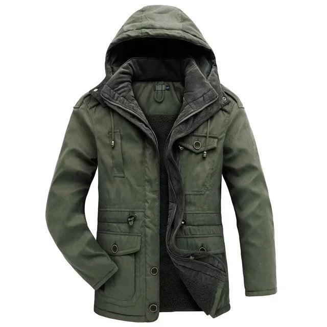 Alassio Fleece-Lined Hooded Field Jacket - Green