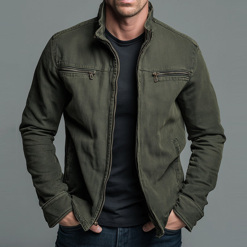 Alba Cotton Field Jacket - Green