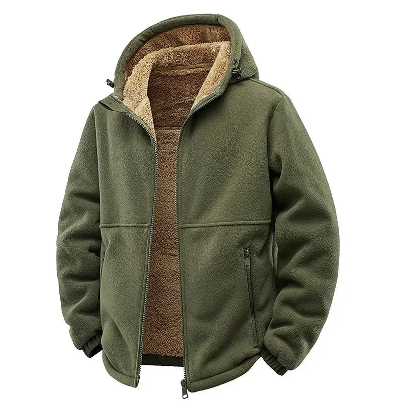 Albenga Fleece-Lined Hooded Jacket - Green