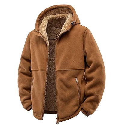 Albenga Fleece-Lined Hooded Jacket - Khaki