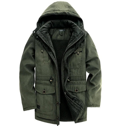 Alife Fleece-Lined Hooded Parka - Green