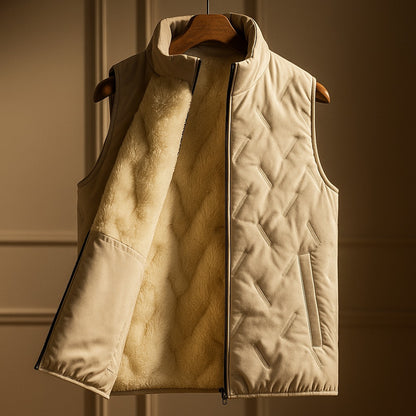 Arpino Sherpa-Lined Quilted Gilet - White