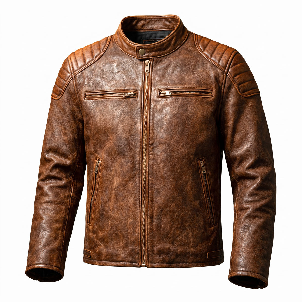 Ascoli Quilted-Shoulder Leather Jacket - cover