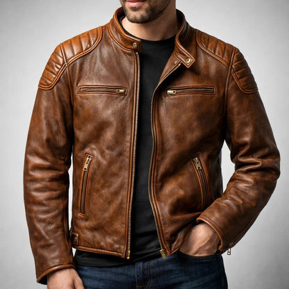 Ascoli Quilted-Shoulder Leather Jacket - photo 3