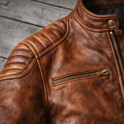 Ascoli Quilted-Shoulder Leather Jacket - photo 4
