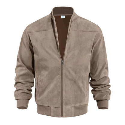 Asti Brushed Bomber Jacket - Brown