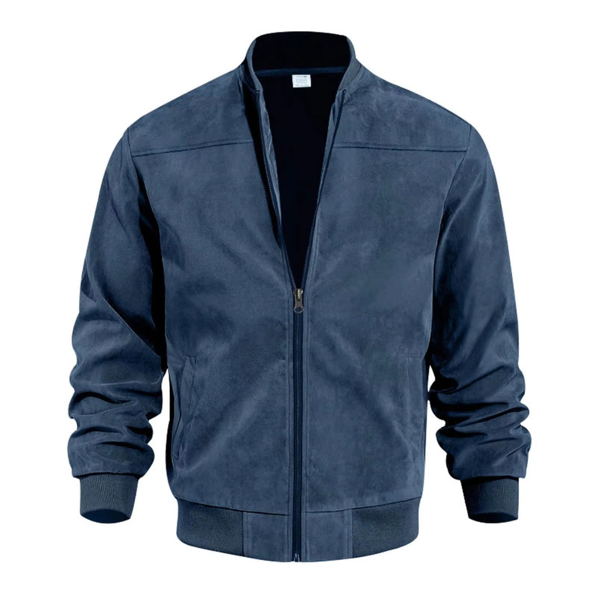 Asti Brushed Bomber Jacket - Dark Blue