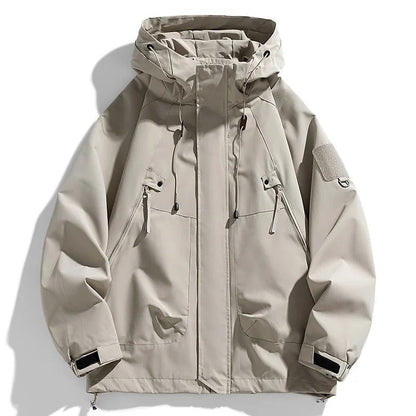Avellino Relaxed Hooded Utility Jacket - Khaki