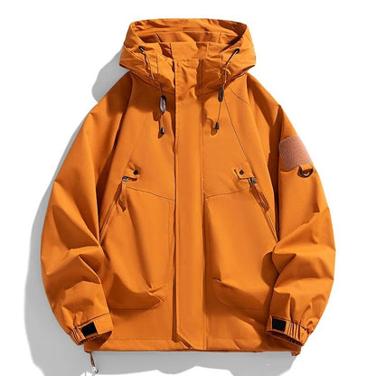 Avellino Relaxed Hooded Utility Jacket - Orange