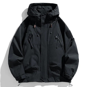 Avellino Relaxed Hooded Utility Jacket - Black