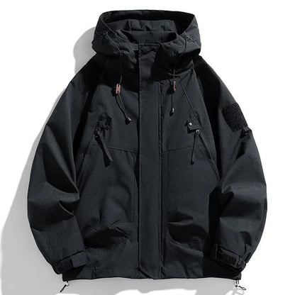 Avellino Relaxed Hooded Utility Jacket - Black