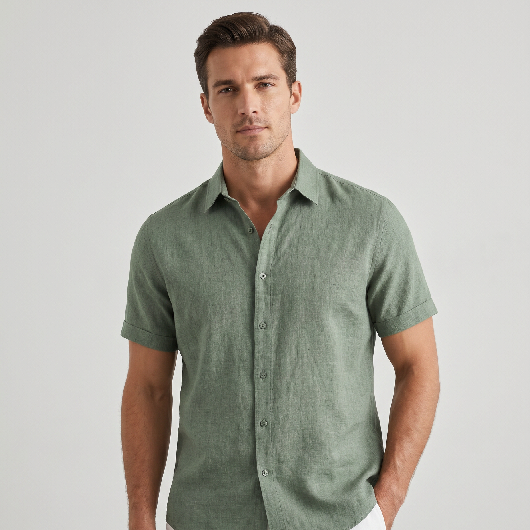 Barcelona Summer Shirt - onmodel sq