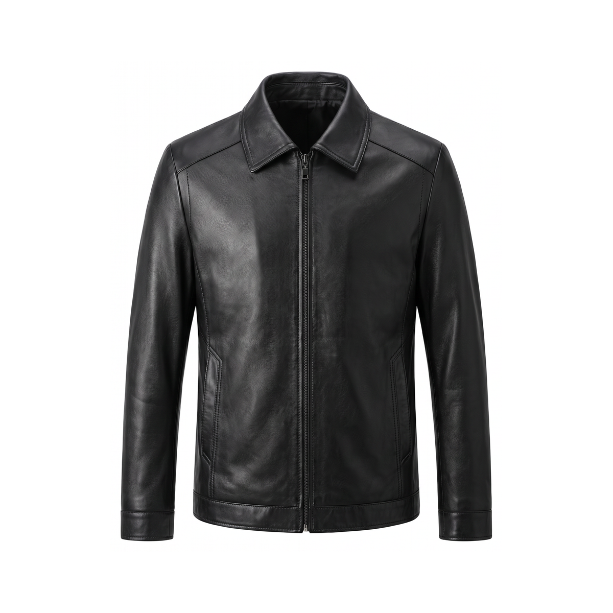 Bassano Leather Jacket - Black