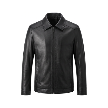 Bassano Leather Jacket - Black