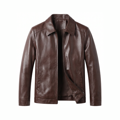 Bassano Leather Jacket - Brown