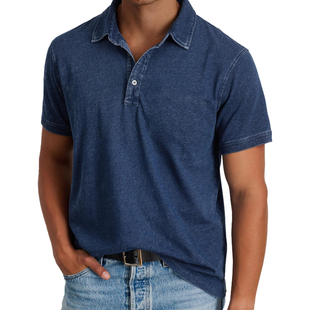 Belluno Knit Polo - Navy Blue