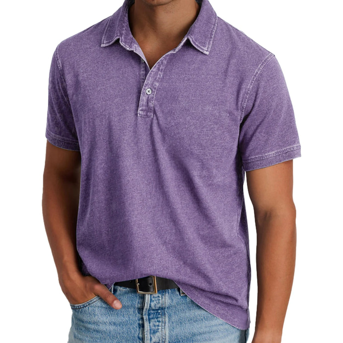 Belluno Knit Polo - Purple