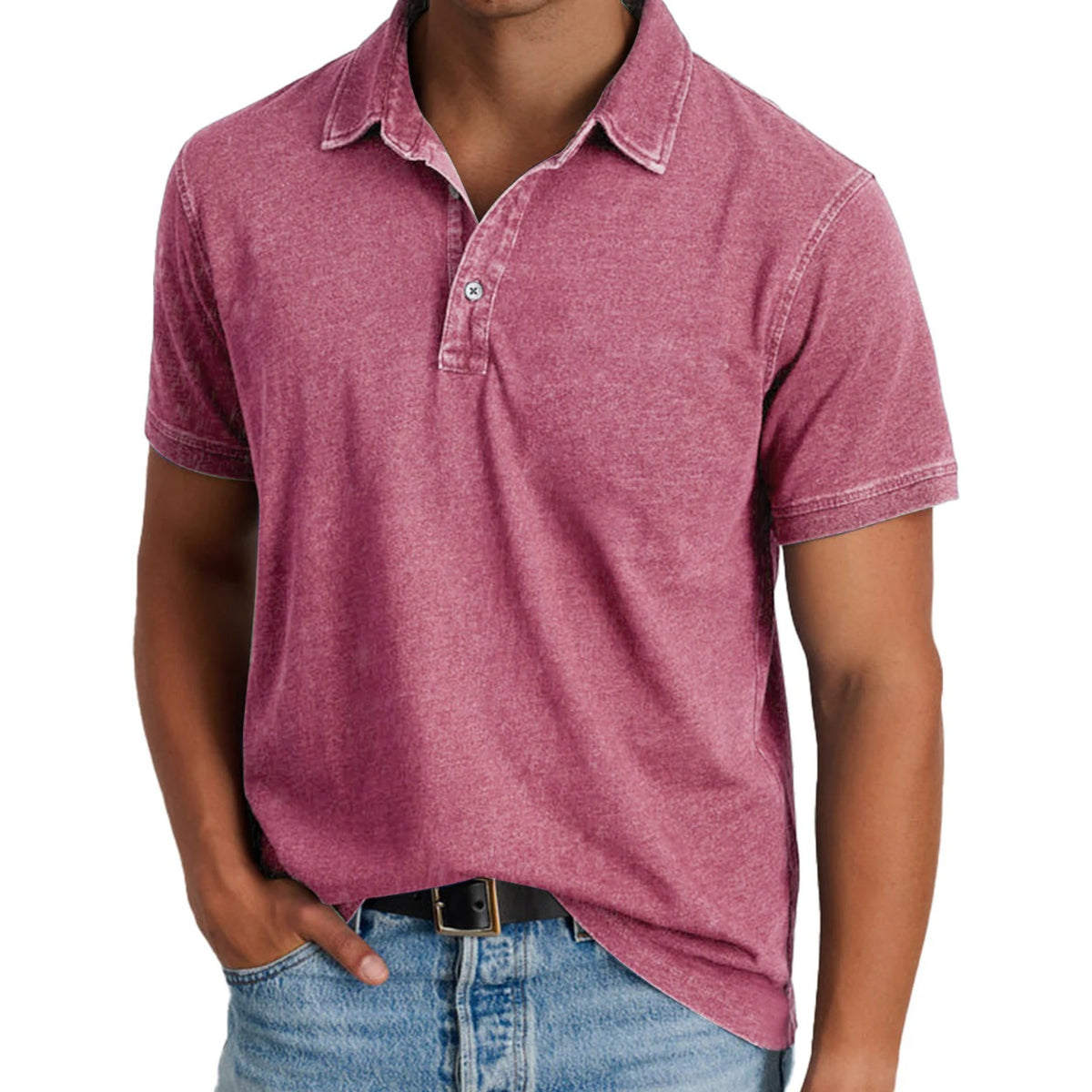 Belluno Knit Polo - Pink