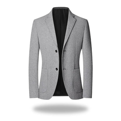 Benevento Brushed Patch-Pocket Blazer - Grey