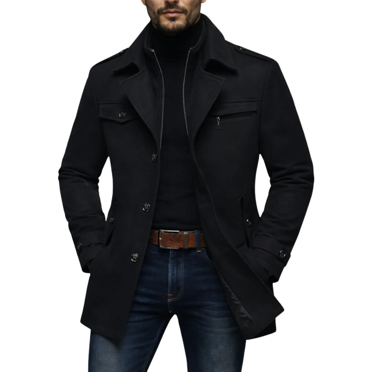 Bibbiena Double-Collar Car Coat - photo 1