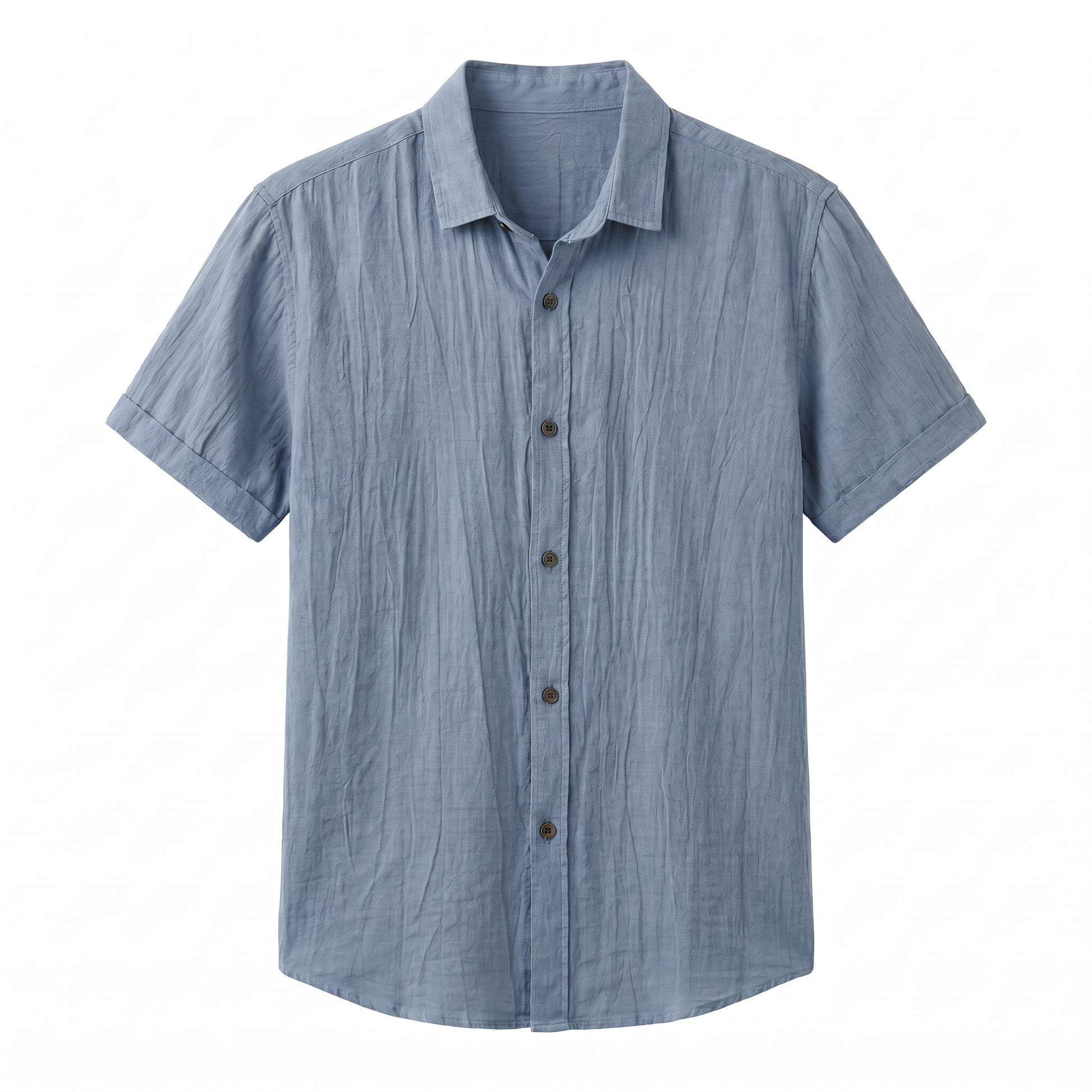 Phuket Linen Shirt - blue-front