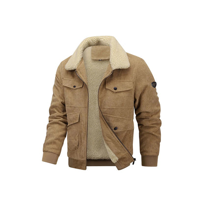 Breganze Sherpa-Collar Corduroy Jacket - photo 1