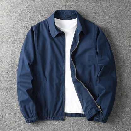 Brindisi Lightweight Collared Jacket - Navy Blue