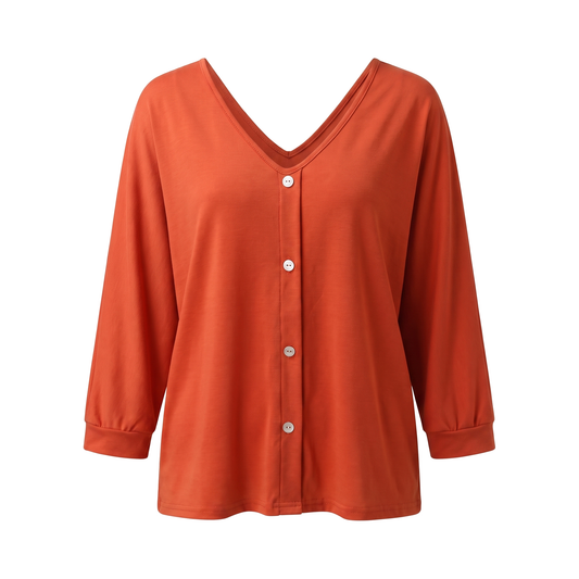 Draped V-Neck Top - product cover