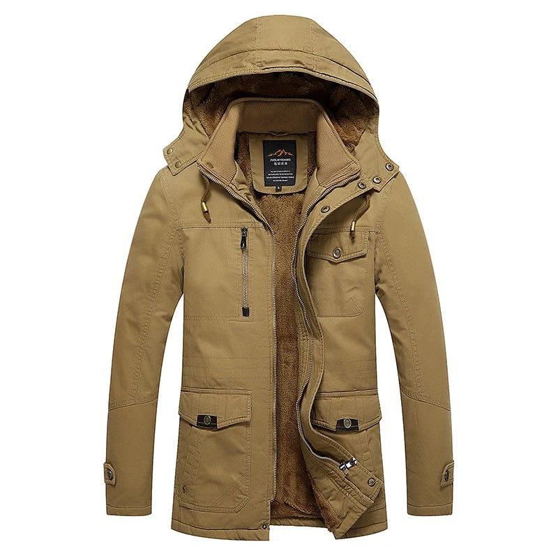 Cagliari Fleece-Lined Hooded Parka - Khaki