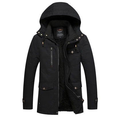 Cagliari Fleece-Lined Hooded Parka - Black
