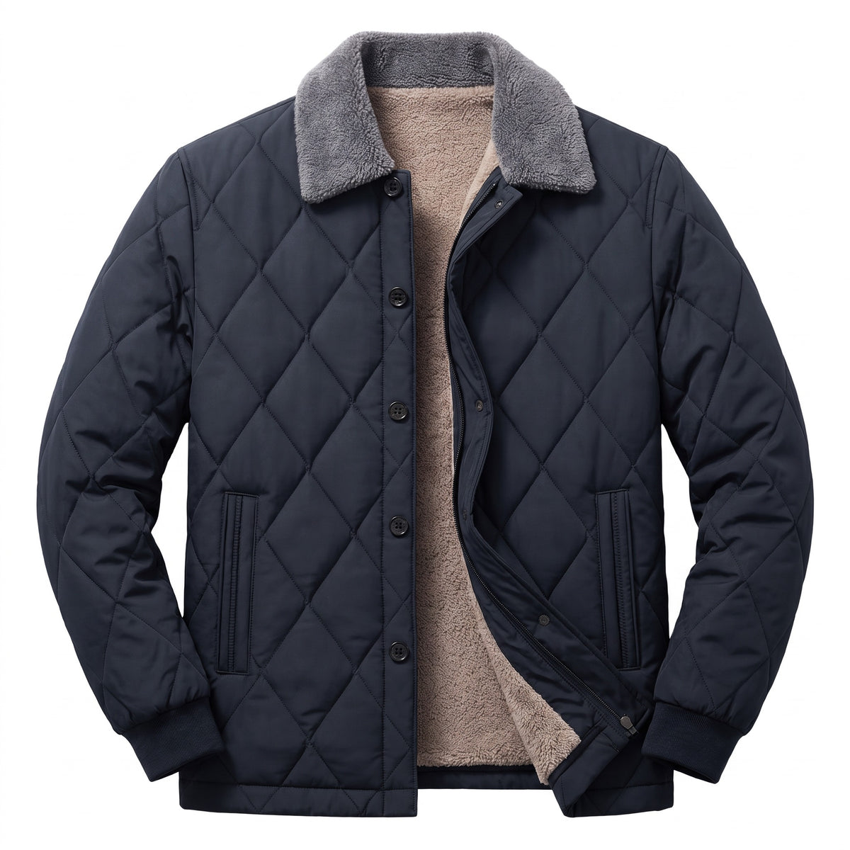 Caluso Fleece-Lined Quilted Jacket - cover