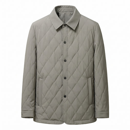 Caorle Diamond-Quilted Shirt-Collar Jacket - cover