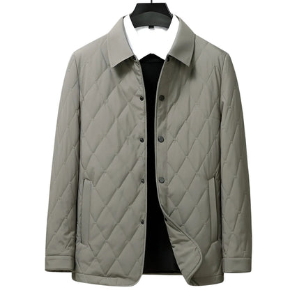 Caorle Diamond-Quilted Shirt-Collar Jacket - Sage