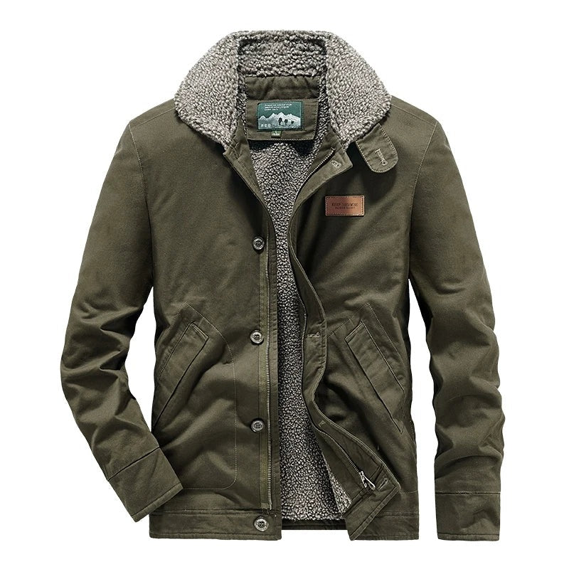 Caraglio Sherpa-Collar Fleece-Lined Jacket - Green