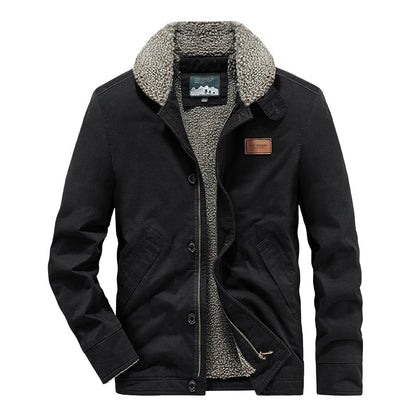 Caraglio Sherpa-Collar Fleece-Lined Jacket - Black