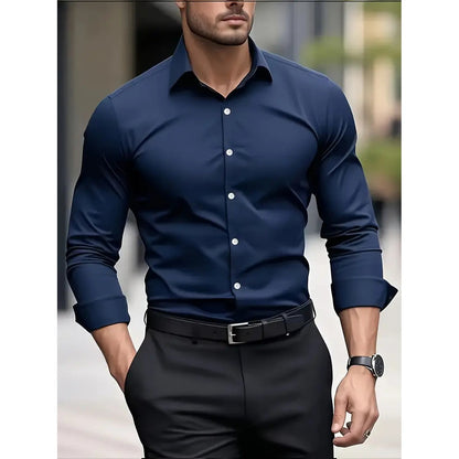 Cefalu Cotton Shirt - Navy Blue